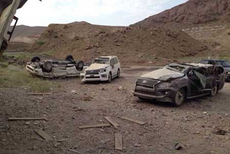 (تصاویر) تصادف میلیاردی لکسوسهای صفر کیلومتر (تصاویر) تصادف میلیاردی لکسوسهای صفر کیلومتر