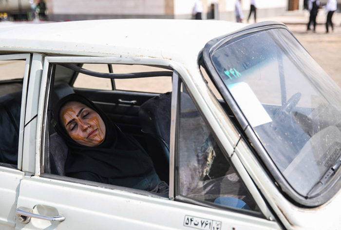 (تصاویر) مانور زنان آتش‌نشان