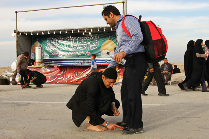 (تصاویر) زائران اربعین در مرز شلمچه (تصاویر) زائران اربعین در مرز شلمچه