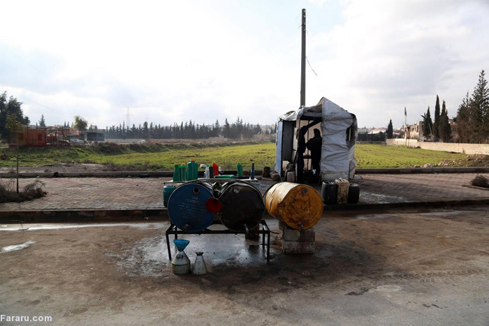 (تصاویر) تجارت نفتی داعش در سوریه