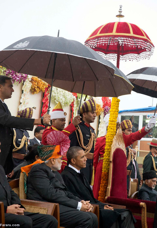 (تصاویر) متن و حواشی حضور اوباما در روز جمهوری هند