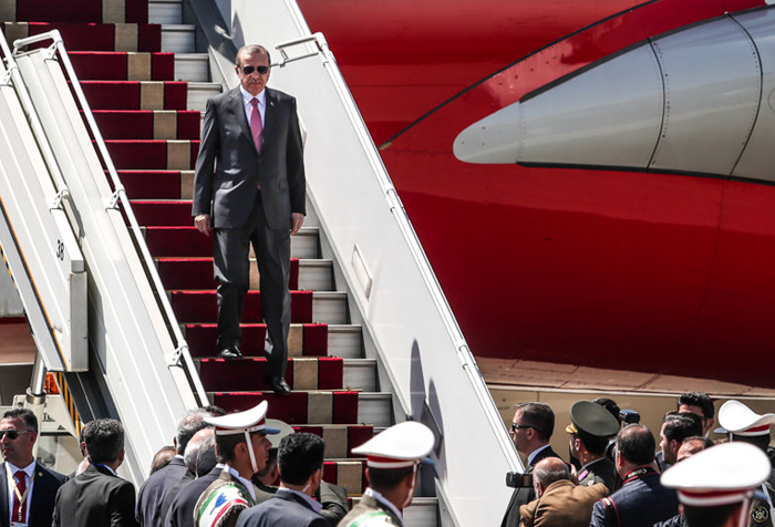 (تصاویر) اردوغان وارد تهران شد