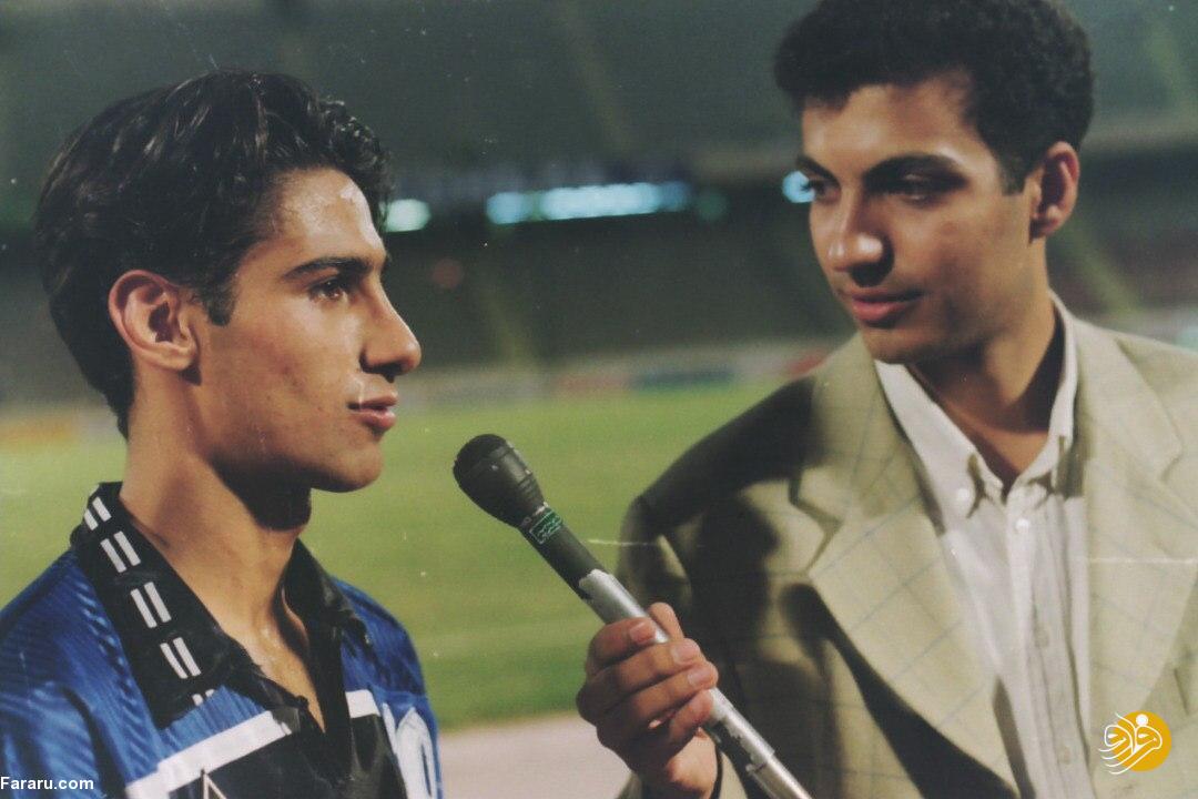 قیافه متفاوت فرهاد مجیدی در کنار عادل در ابتدای ورود به استقلال