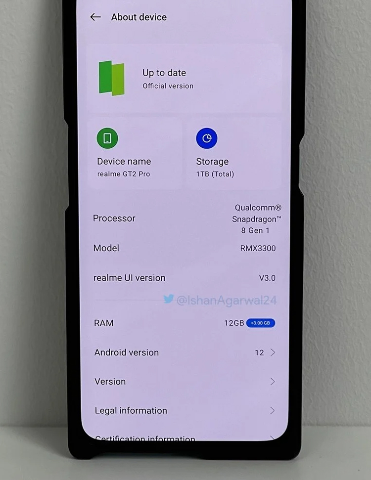 افشای مشخصات کلیدی گوشی پرچمدار Realme GT ۲ Pro