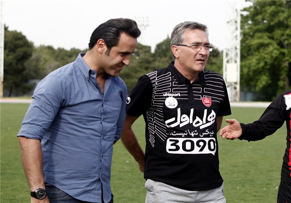 (تصاویر) حضور علی‌کریمی درتمرین‌ پرسپولیس