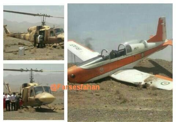 هواپیمای آموزشی در اصفهان سقوط کرد هواپیمای آموزشی در اصفهان سقوط کرد