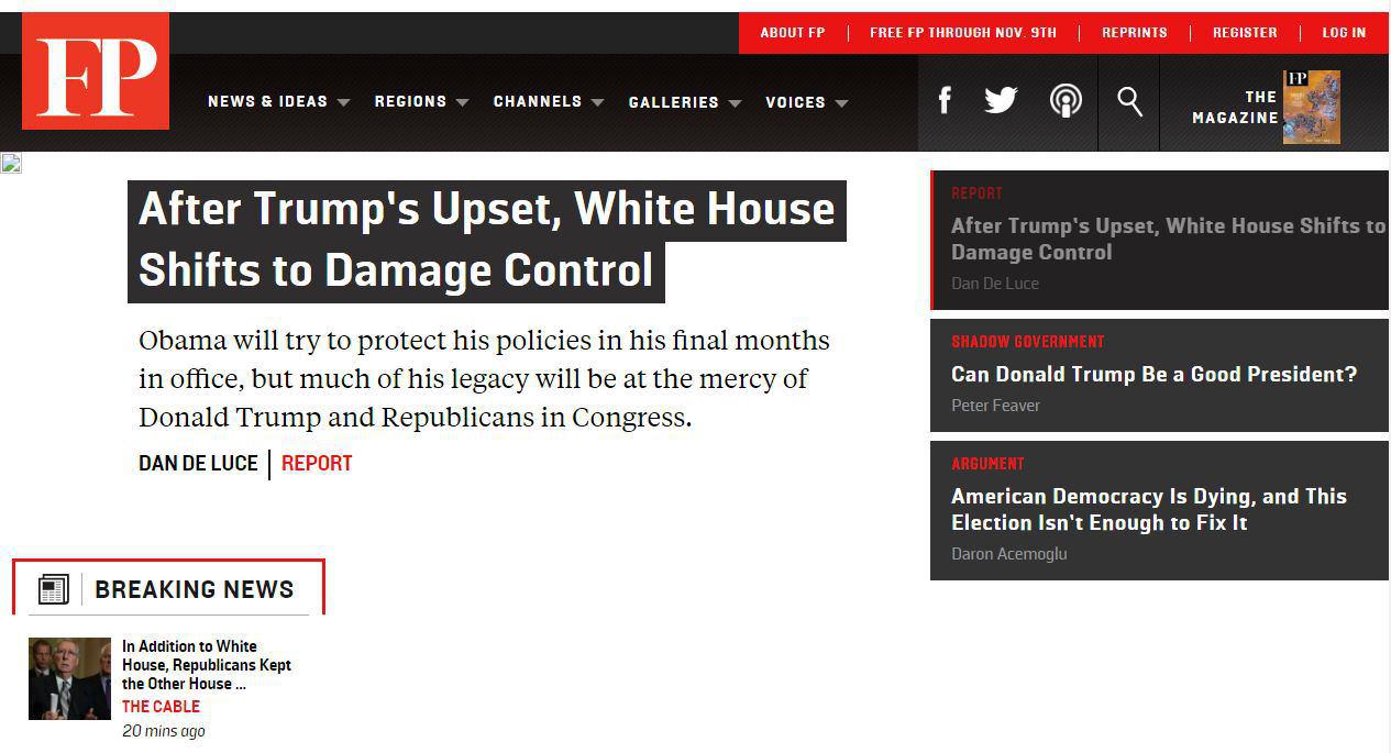 (تصاویر) ناراحتی رسانه های غربی از پیروزی ترامپ