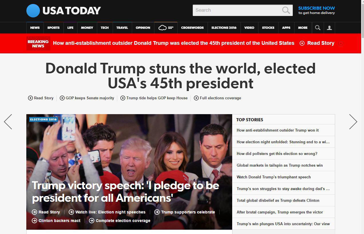 (تصاویر) ناراحتی رسانه های غربی از پیروزی ترامپ