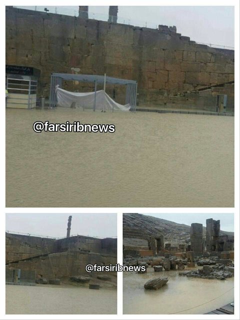 تخت جمشید خشک است/ آبگرفتگی صبح اتفاق افتاد تخت جمشید خشک است/ آبگرفتگی صبح اتفاق افتاد