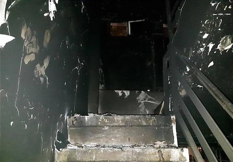 (تصاویر) زن و شوهر از ترس آتش‌ به پایین پریدند!