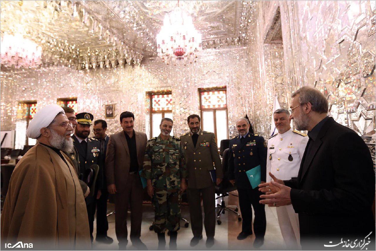 میزبانی لاریجانی از فرماندهان جدید ارتش میزبانی لاریجانی از فرماندهان جدید ارتش