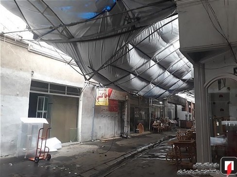 (تصویر) ریزش سقف پاساژی در یافت‌آباد به علت سنگینی برف