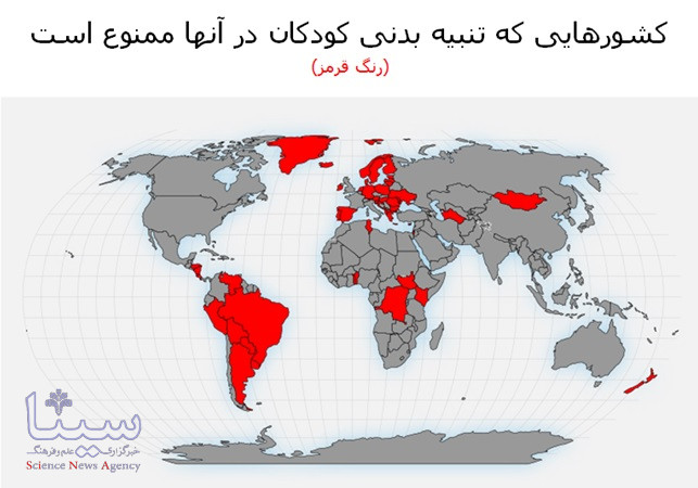 بچه‌های چه کشورهایی بیشتر کتک می‌خورند؟