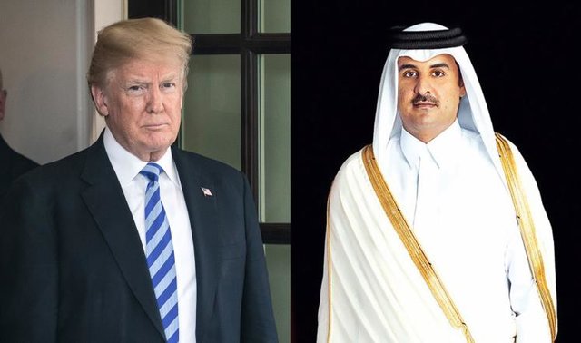 گفتگوی تلفنی امیز قطر و ترامپ