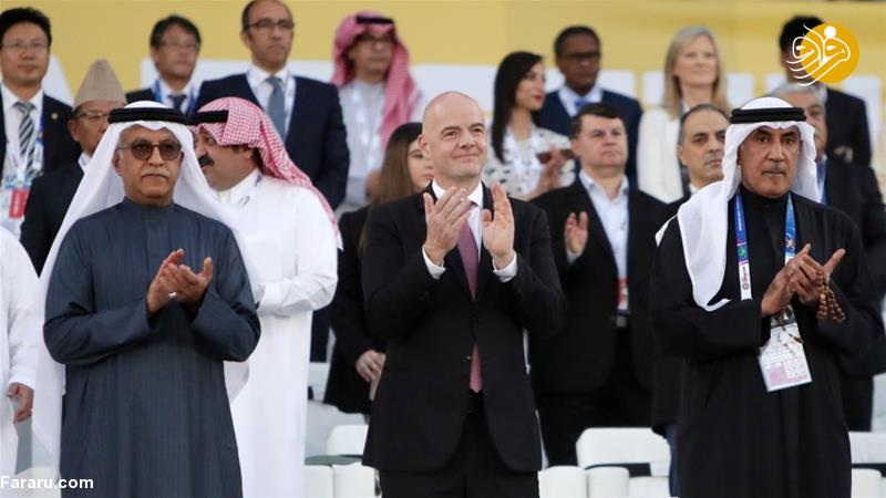 (تصاویر) رئیس فیفا در قطر پا به توپ شد (تصاویر) رئیس فیفا در قطر پا به توپ شد