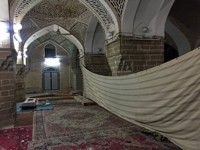 (تصاویر) کج شدن مسجد هزار ساله دزفول