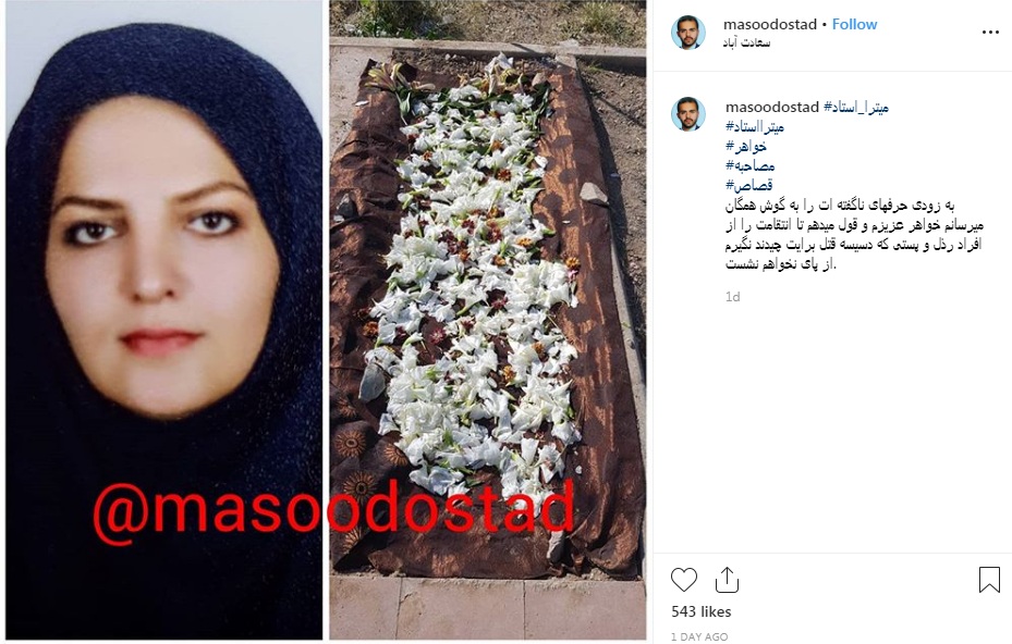 برادر میترا استاد: افرادی رذل برای قتل میترا دسیسه چیده بودند برادر میترا استاد: افرادی رذل برای قتل میترا دسیسه چیده بودند