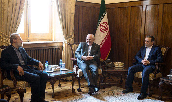 لاریجانی به دیدار ظریف رفت