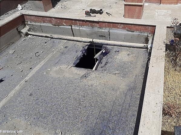 (تصویر) سقوط مرگبار کارگر، زمین را شکافت!