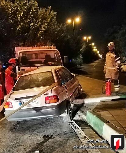 (تصاویر) مرگ راننده پراید در تصادف هولناک تهرانپارس