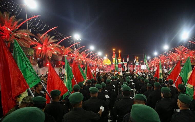 (تصاویر) شب اربعین در بین الحرمین