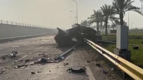 (تصاویر) محل شهادت سردار قاسم سلیمانی
