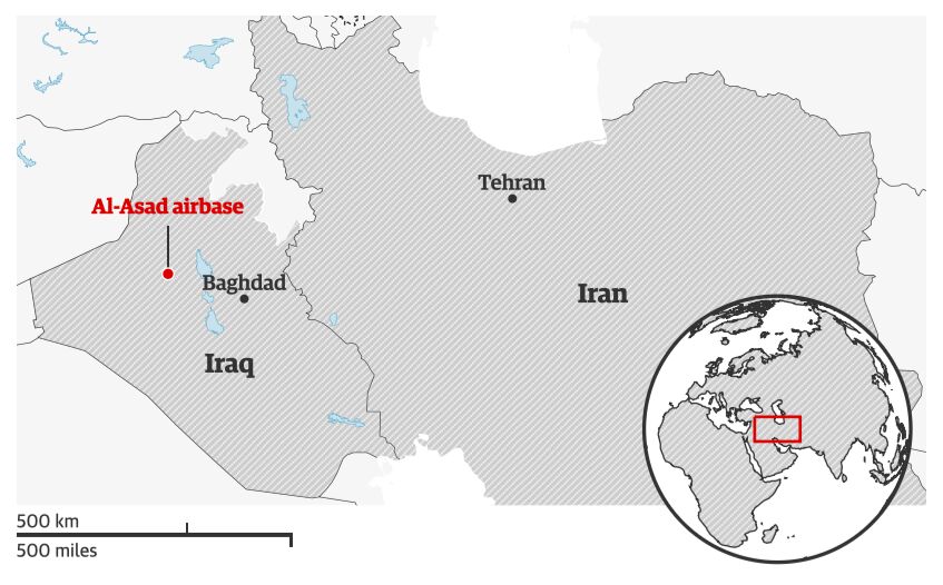 آغاز انتقام سخت؛ حمله موشکی سپاه پایگاه آمریکایی عین‌الاسد