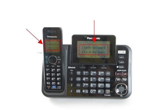 خطای بررسی سیم تلفن در گوشی پاناسونیک