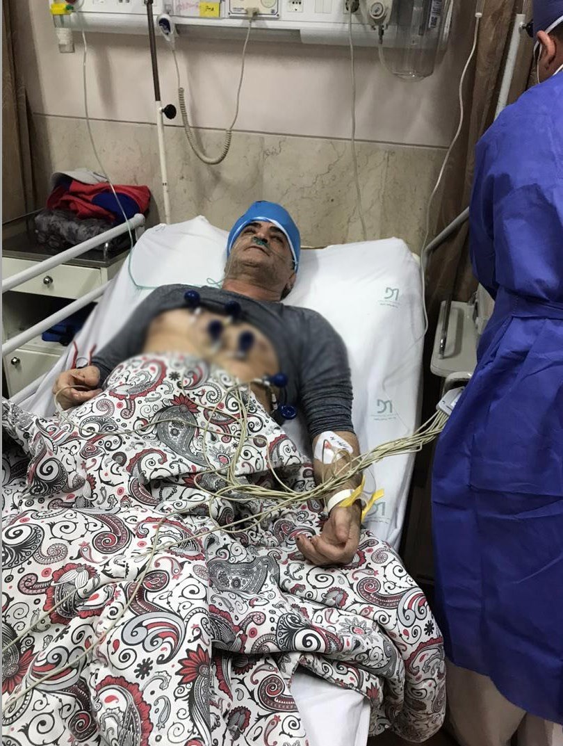 (عکس) محمد بنا بعد از کرونایی شدن در بیمارستان بستری شد