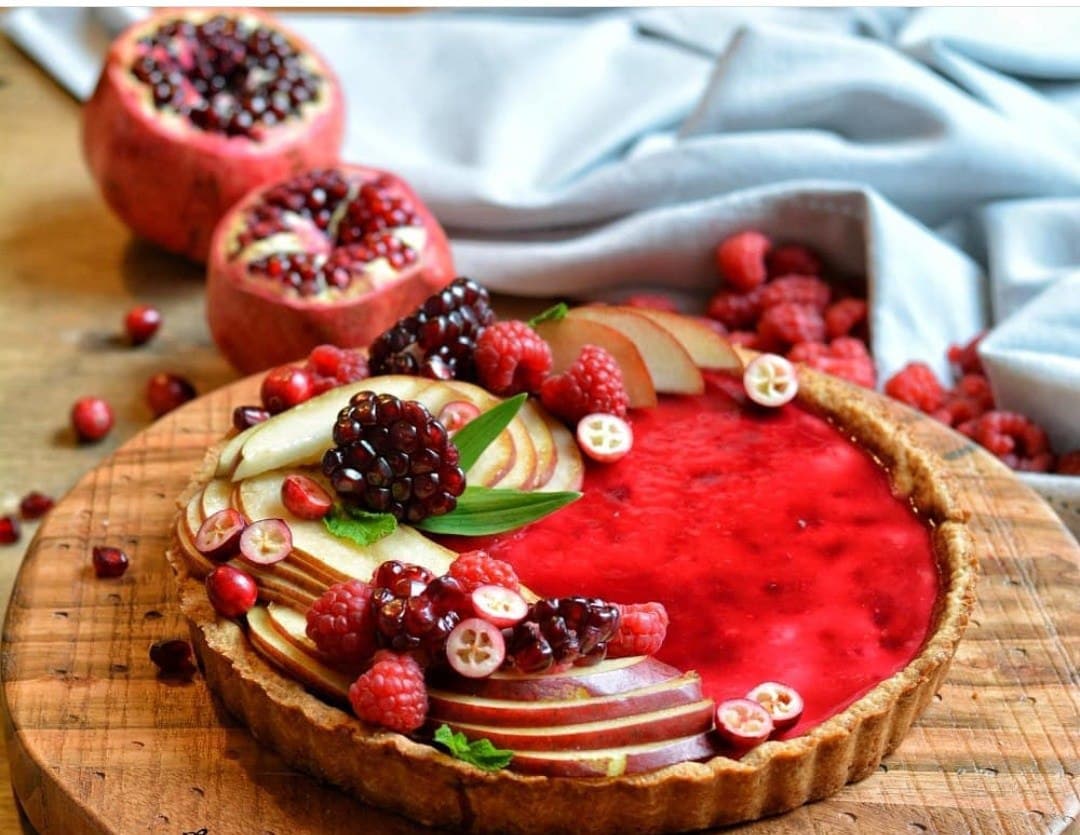 طرز تهیه تارت انار ویژه شب یلدا + کرم پاتیسر و کرم انار تارت با کرم انار