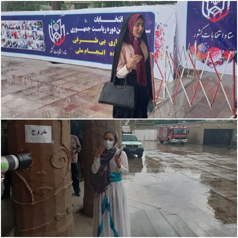 (تصویر) ثبت‌نام دو دختر جوان در انتخابات
