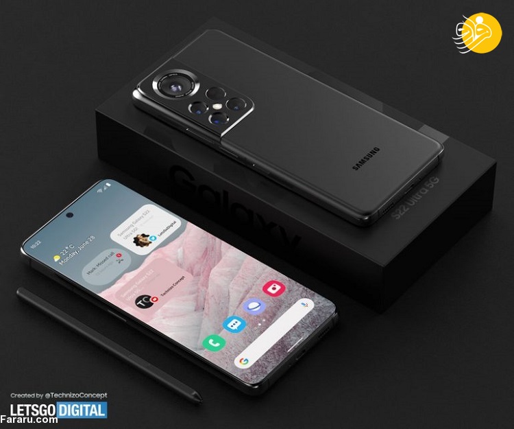 گوشی پرچمدار سامسونگ Galaxy S22 Ultra (تصاویر) طراحی خیره کننده گلکسی S22 اولترا