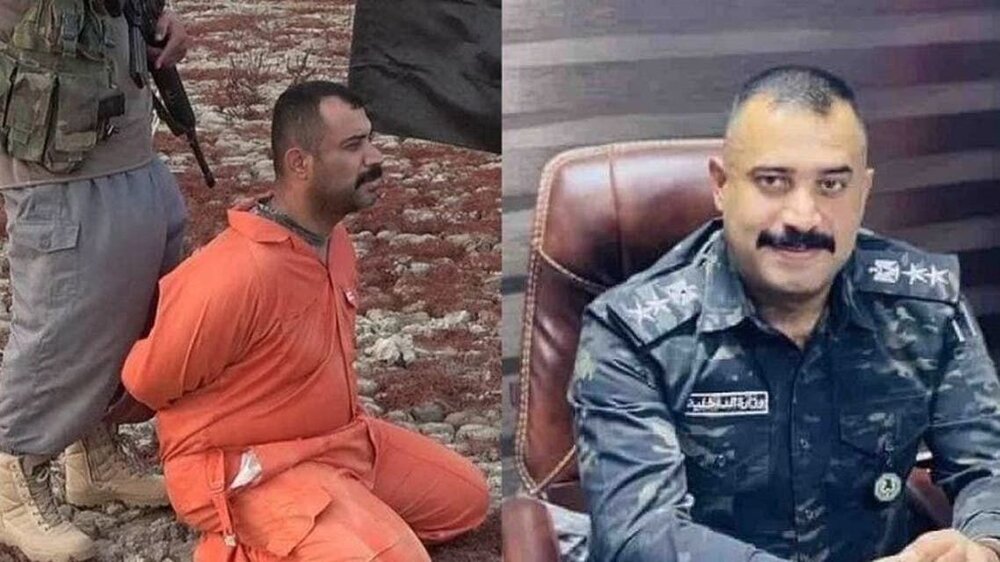 (عکس) داعش افسر عراقی را سر برید