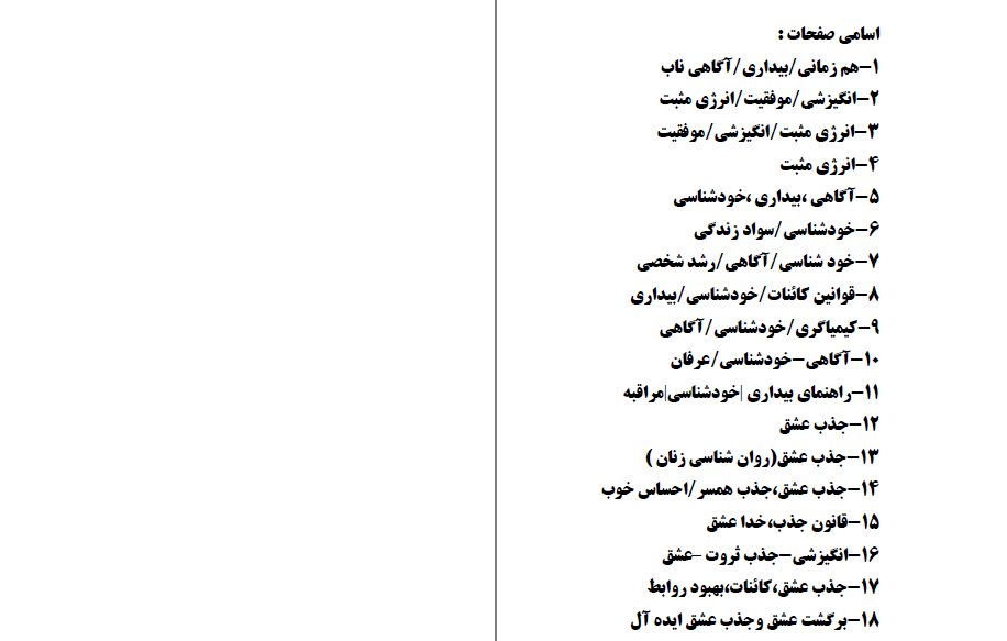 لیست صفحات