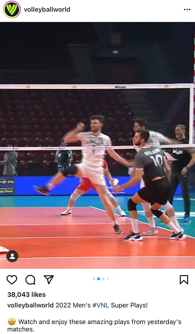 (عکس) توجه ویژه‌ی FIVB به حرکت استثنایی میلاد عبادی‌پور