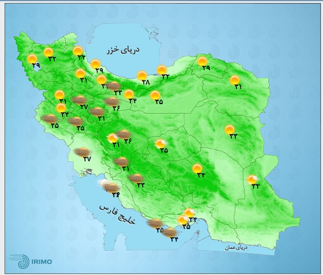 آب و هوای کشور 