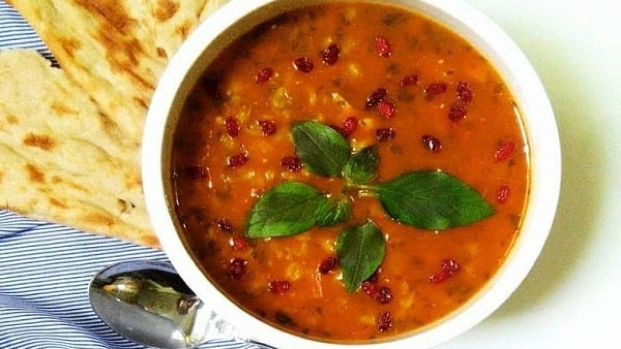 سوپ جو با زرشک