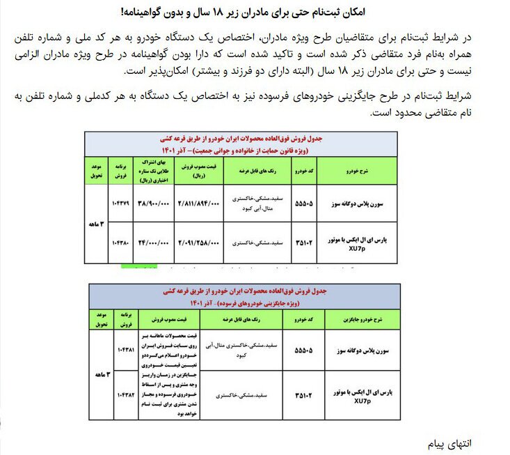 ثبت‌نام خودرو برای مادران زیر ۱۸ سال؛ جان زنان بی‌ارزش است!