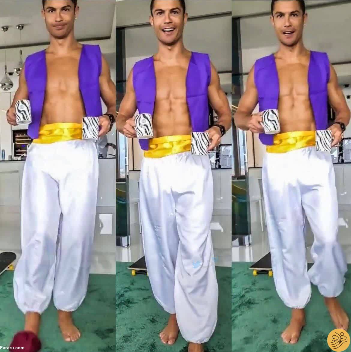 (عکس) لباس پوشیدن عجیب کریستیانو رونالدو در عربستان