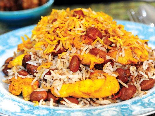 پلو با لوبیاچیتی