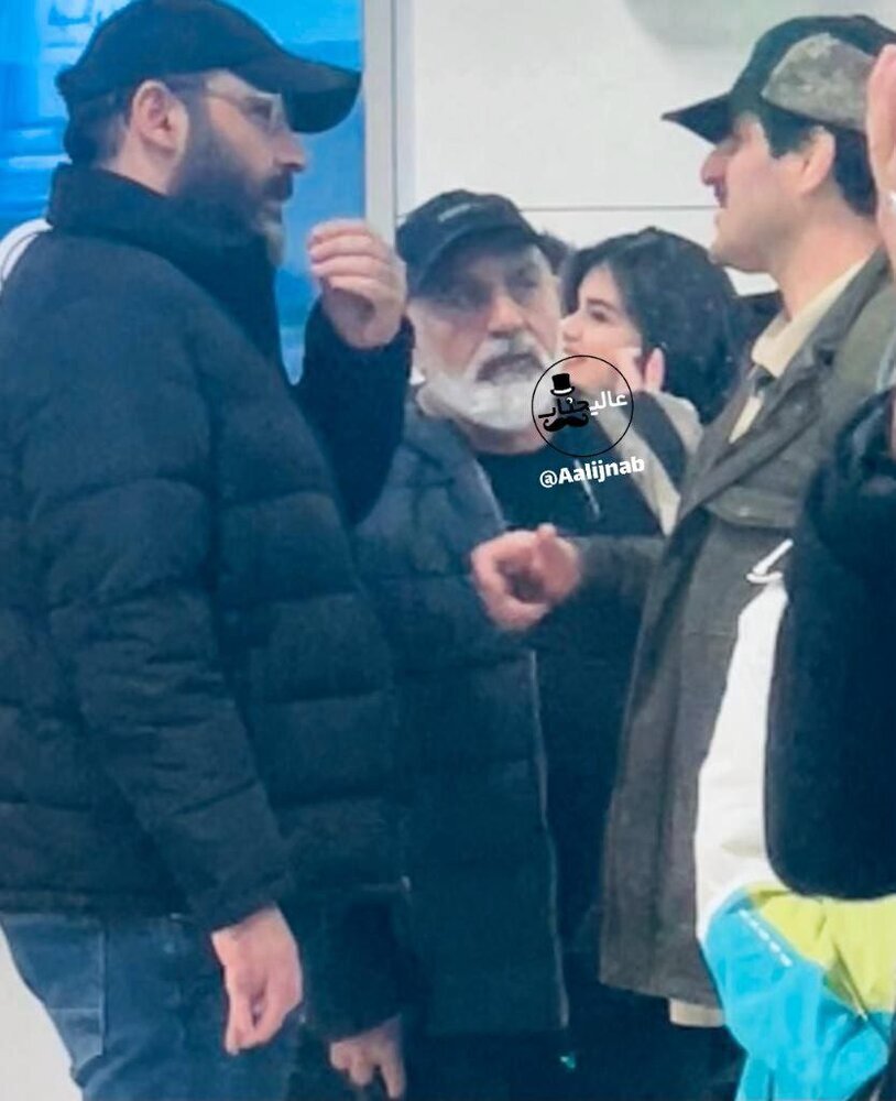 عکسی از سه چهره مشهور در زلزله خوی