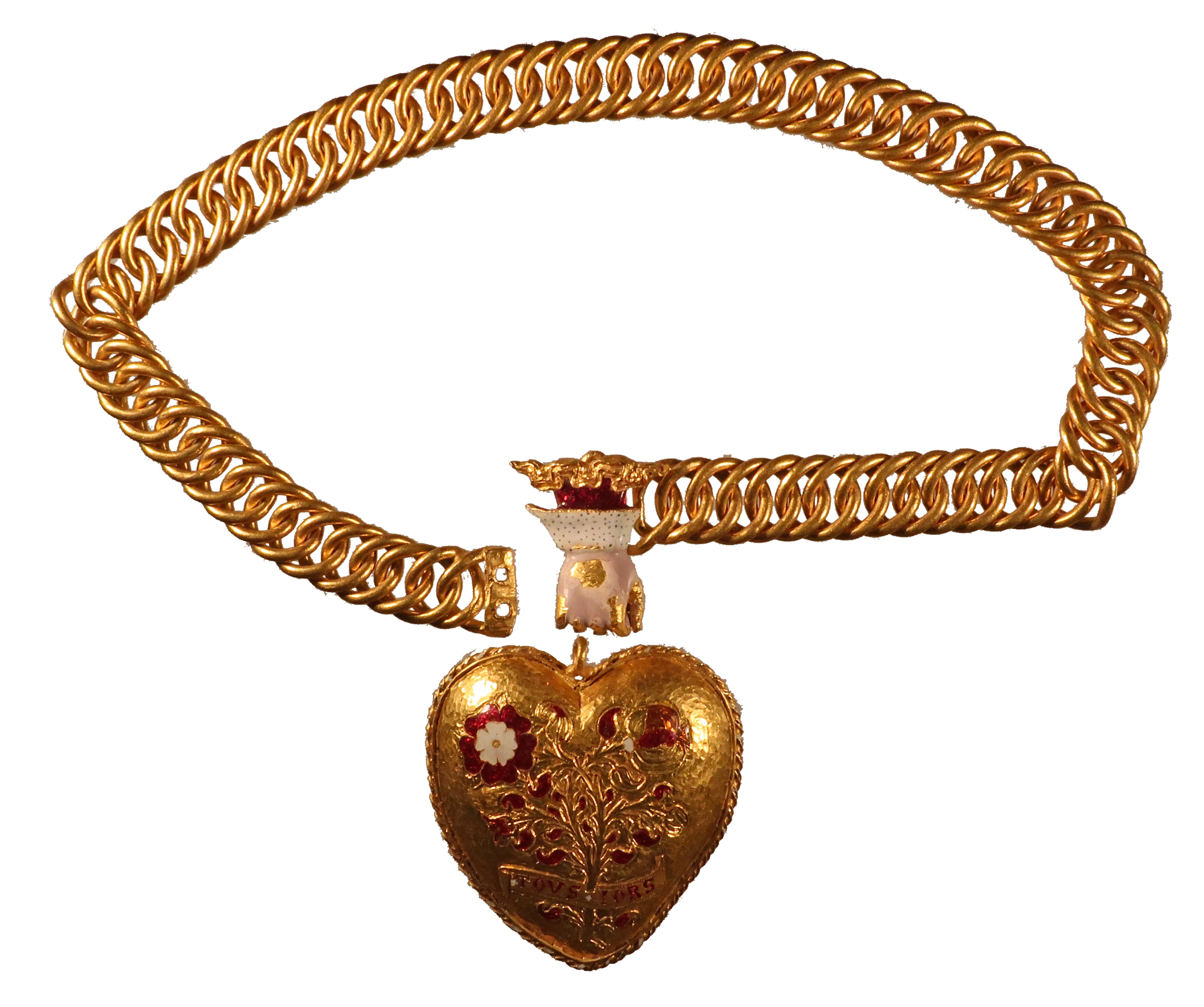 (تصاویر) کشف گردن‌بند سلطنتی ۵۰۰ ساله با نمادهای عاشقانه