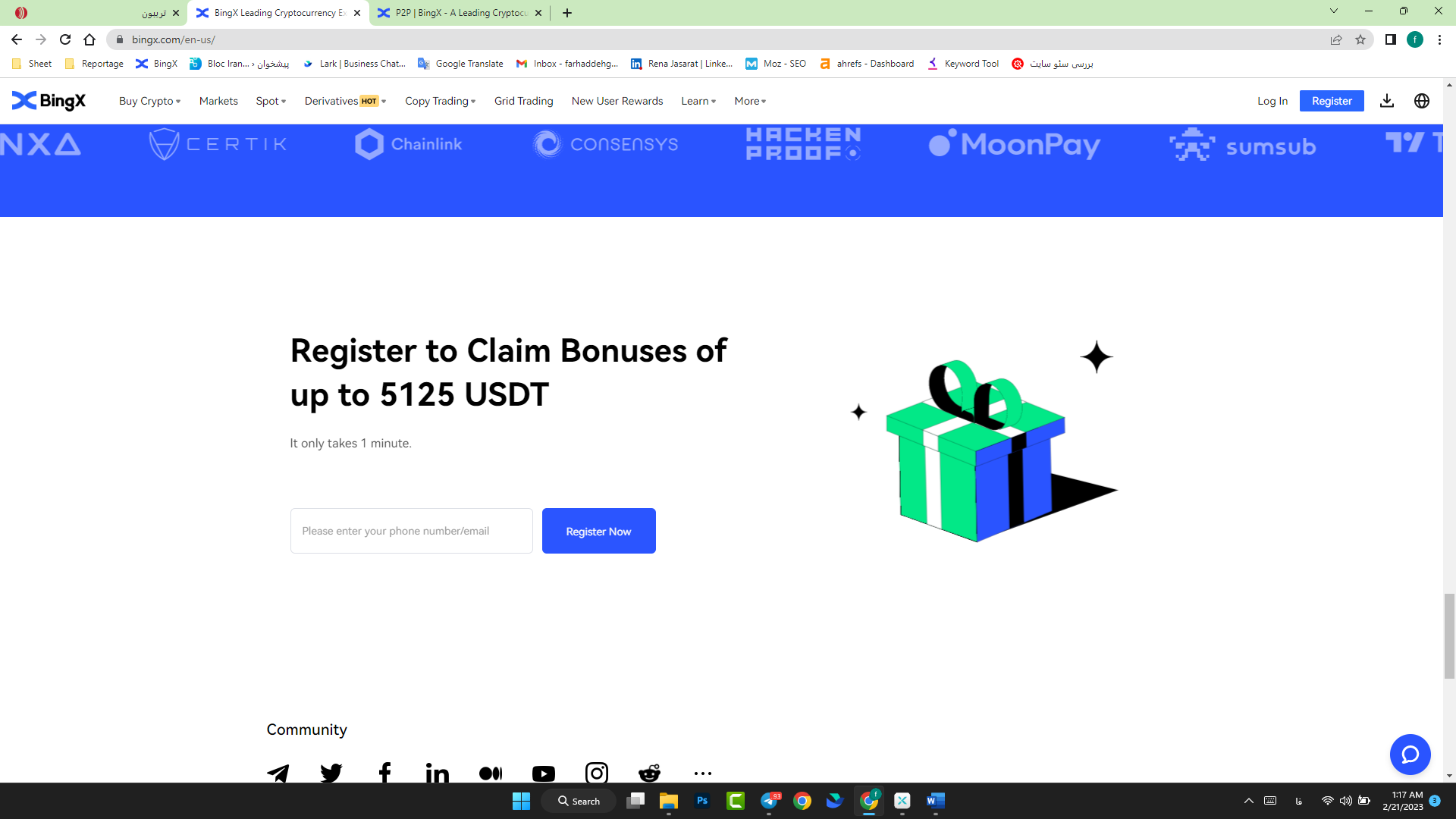 خرید ارز دیجیتال با ریال در صرافی بینگ ایکس