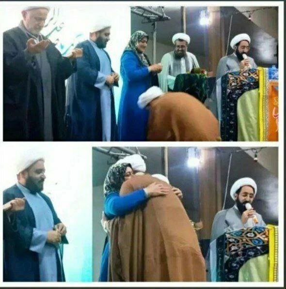 (عکس) اتفاق غافلگیرکننده در یک مراسم «عمامه‌گذاری»
