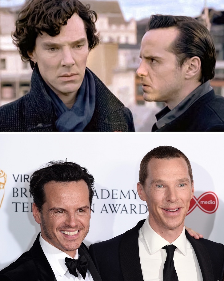 بندیکت کامبربچ و اندرو اسکات در «شرلوک» (Sherlock)