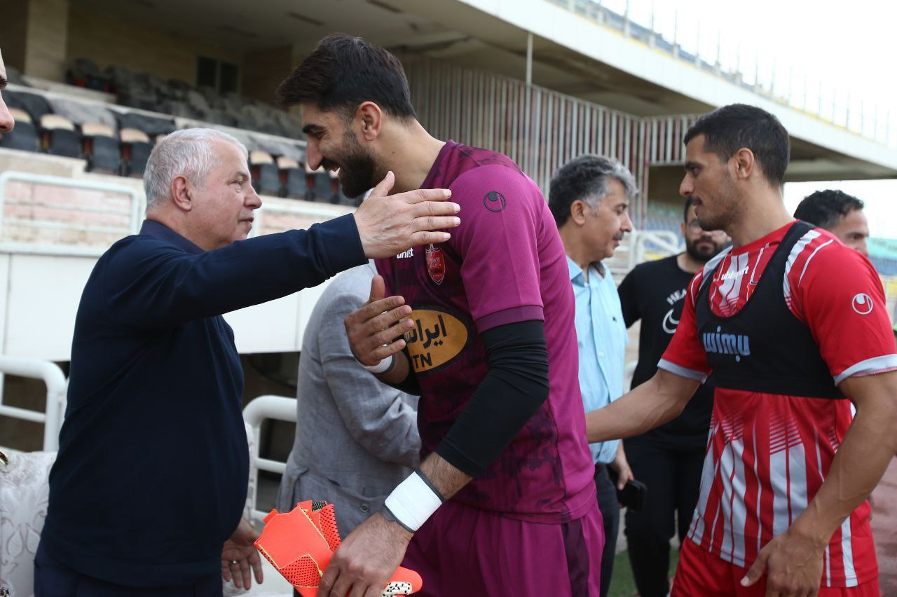 پروین، خوردبین و استیلی در تمرین پرسپولیس