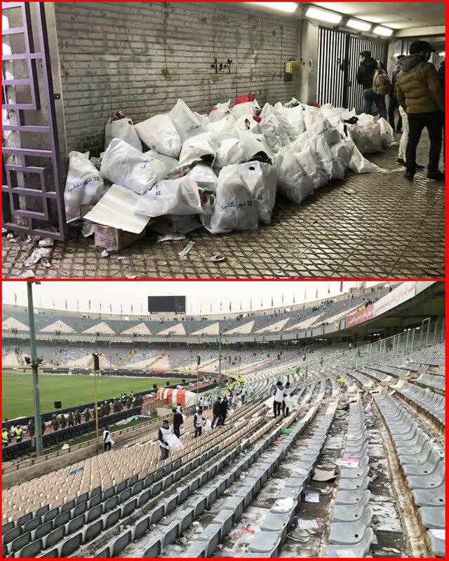 (عکس) اقدام قابل تحسین تماشاگران بعد از دربی چه بود؟