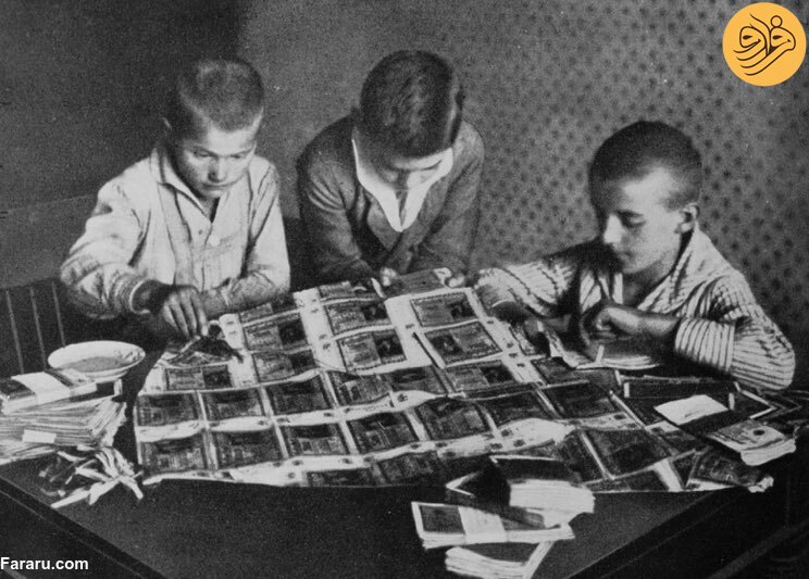 تصاویری عجیب از ابرتورم آلمان؛ یک قرص نان به قیمت هزار میلیارد مارک!