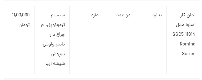 ارزانترین اجاق گاز فردار ۵ شعله ایرانی ارزانترین اجاق گاز