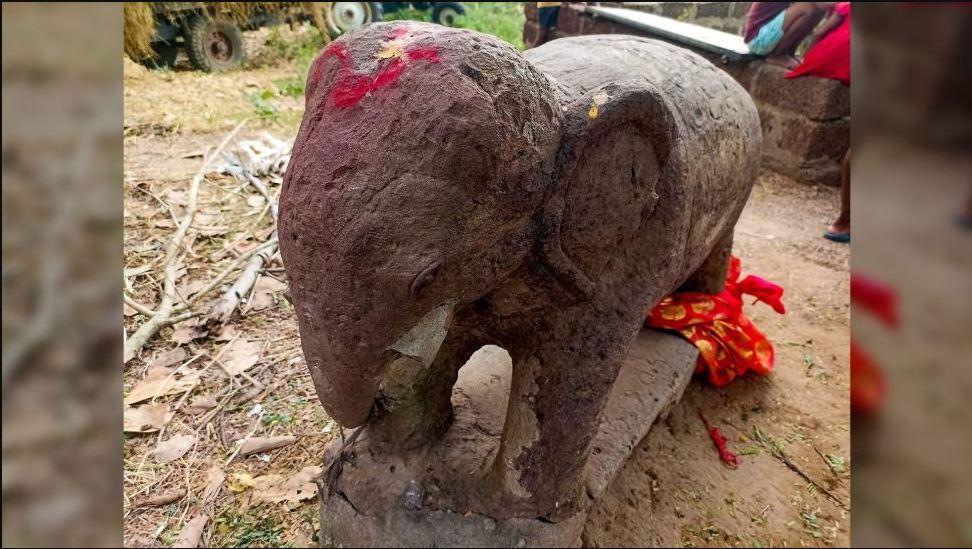 (تصاویر) کشف مجسمه یک فیل در هند مربوط به زمان حمله اسکندر و سقوط هخامنشیان